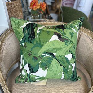 Travelers Palm Green Pillow by Ryan Studio